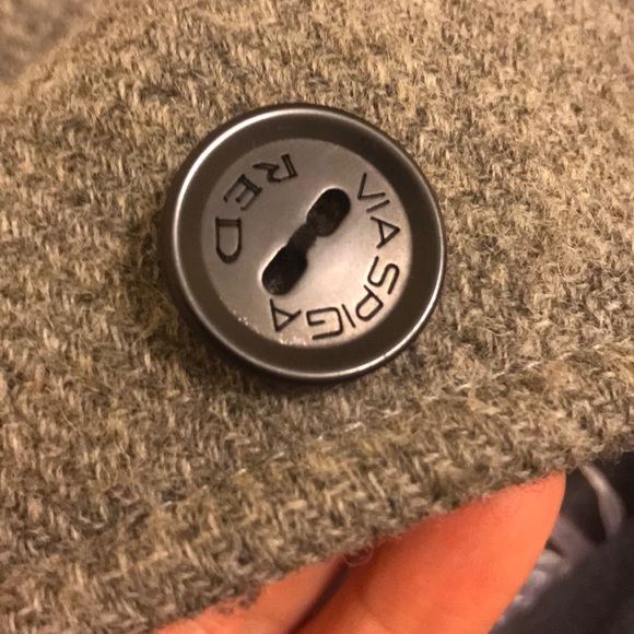 VIA SPIGA gray, buttoned up coat, wool, polyester - Picture 6 of 8